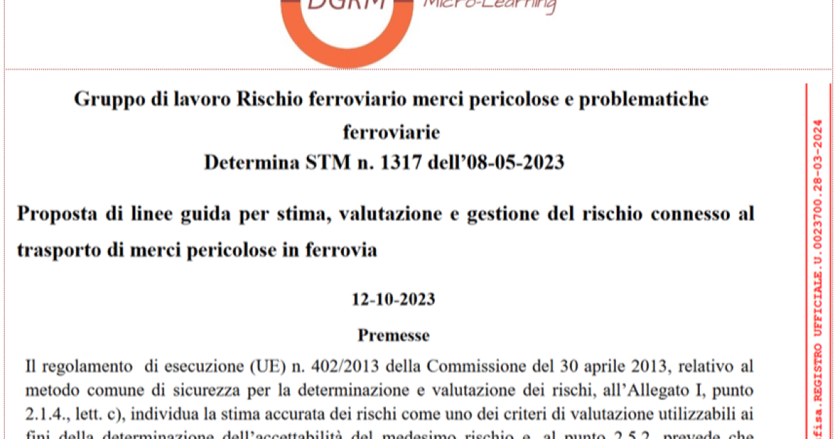 Analisi di rischio e merci pericolose